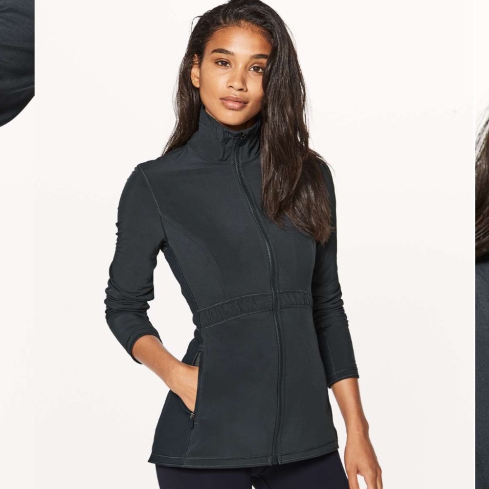 Lululemon Round Trip Jacket MELANITE GREY Sz 4
